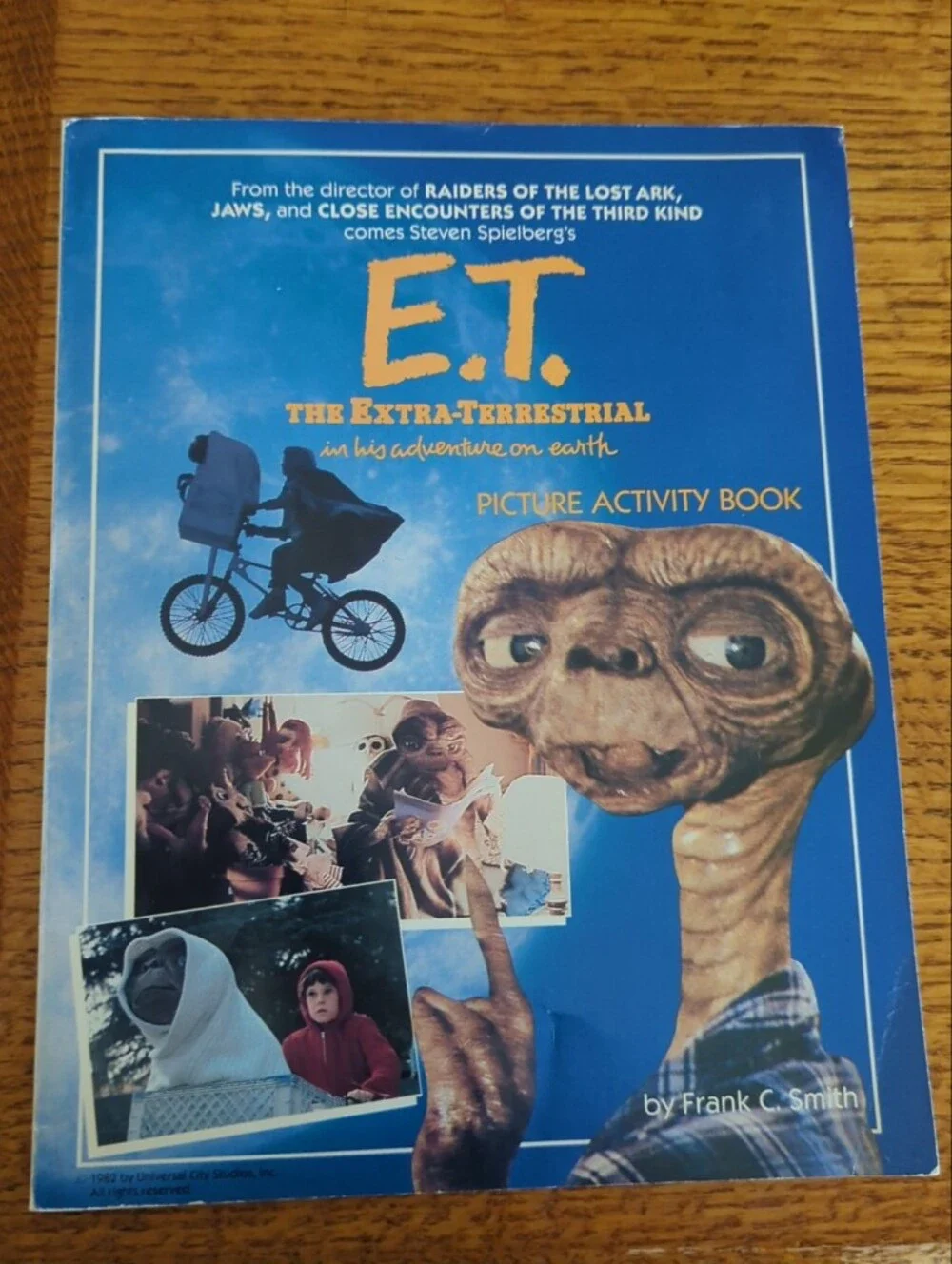 1982 E.T. The Extra-Terrestrial Picture Activity Paperback Book By Frank C Smith